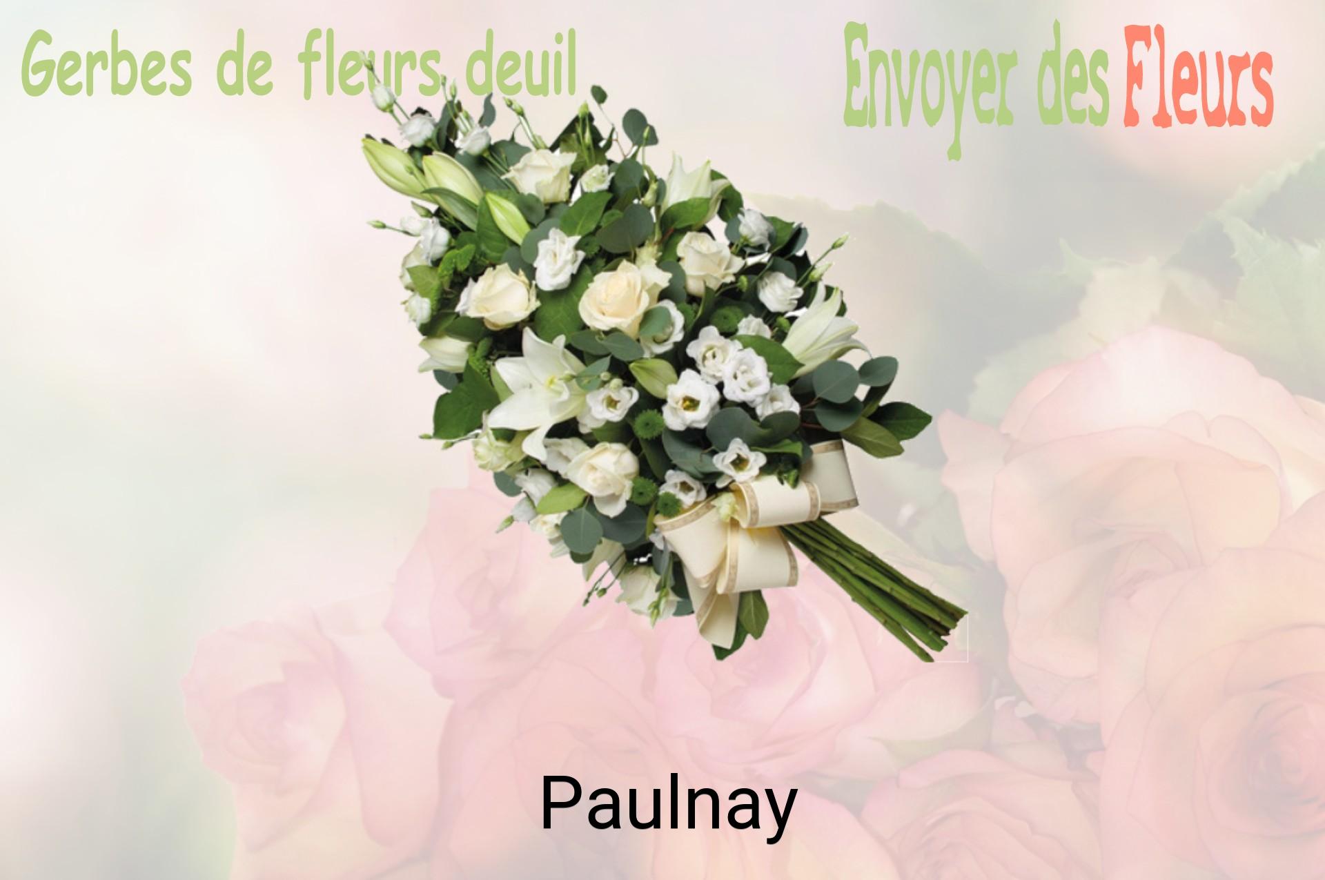 Gerbe de fleurs de deuil livrée à Paulnay